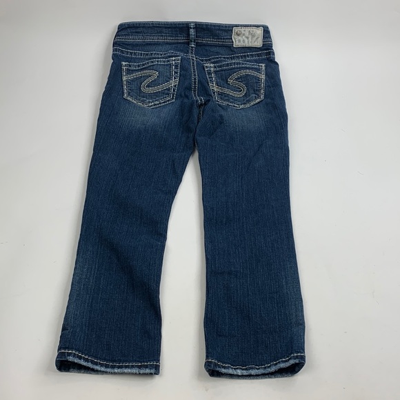 Silver Jeans Suki Capri Crop Size 28 Medium wash denim Stretch Designer - Picture 1 of 14